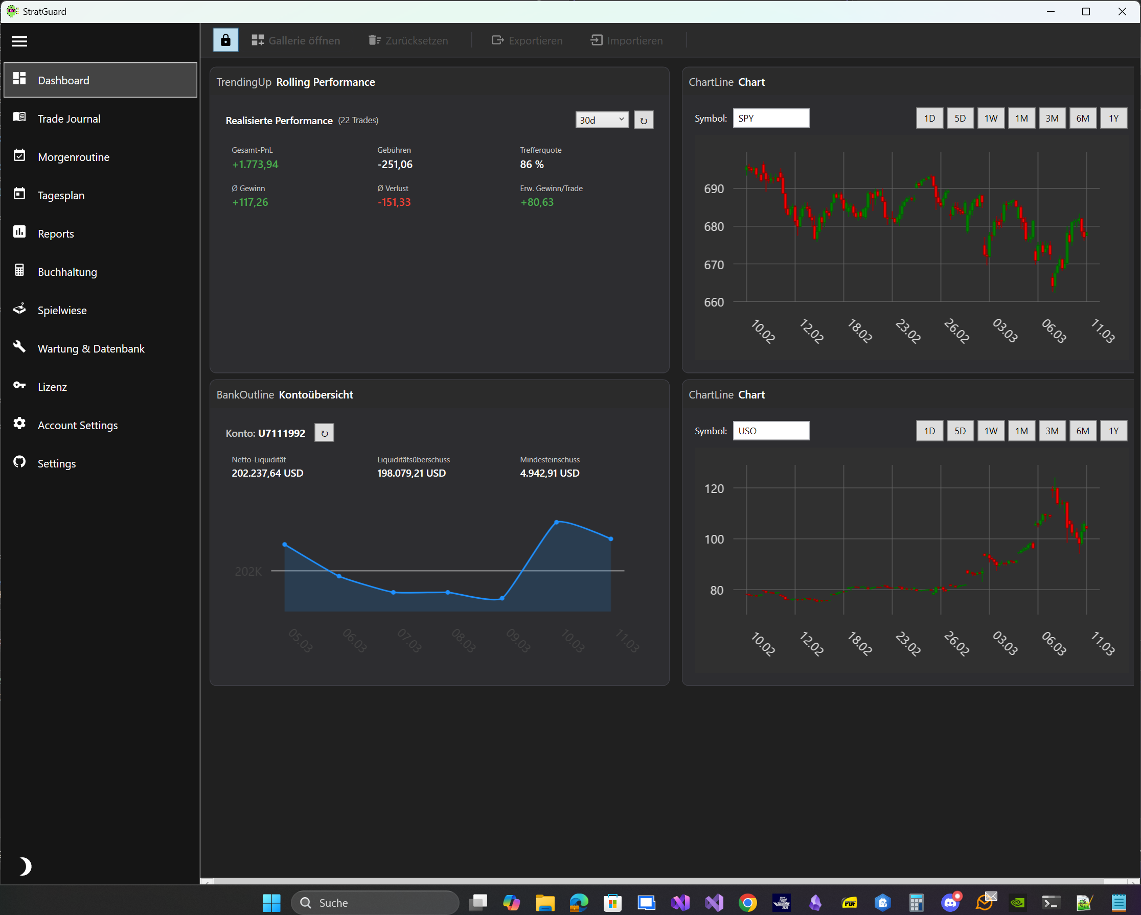 StratGuard Dashboard Screenshot